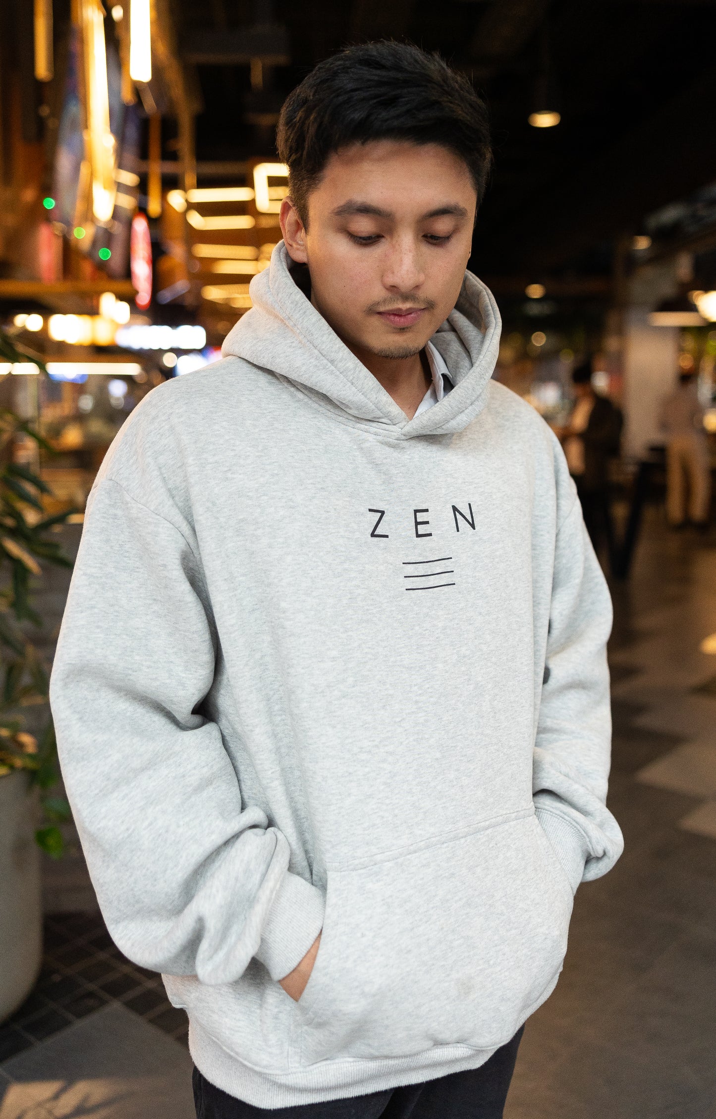 Oversized ZEN Hoodie - Grey