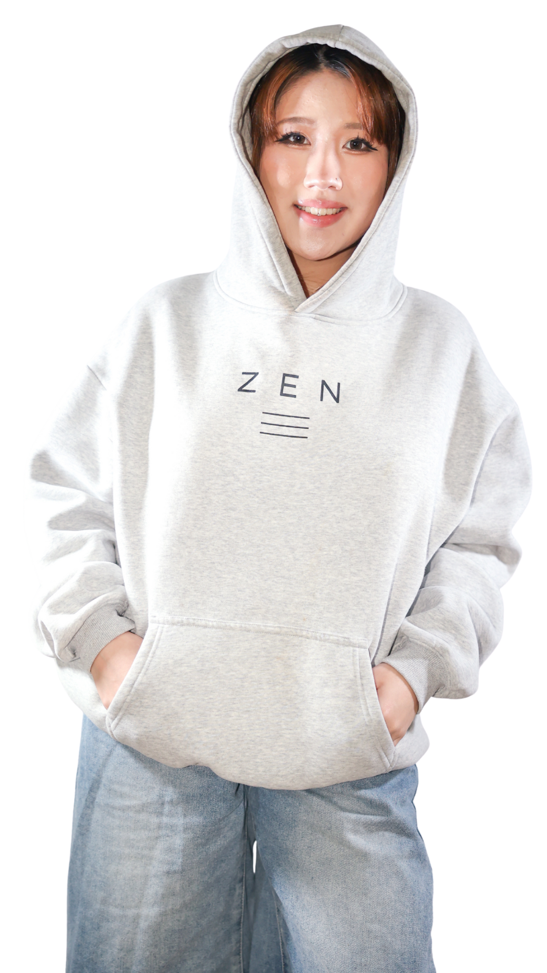 Oversized ZEN Hoodie - Grey