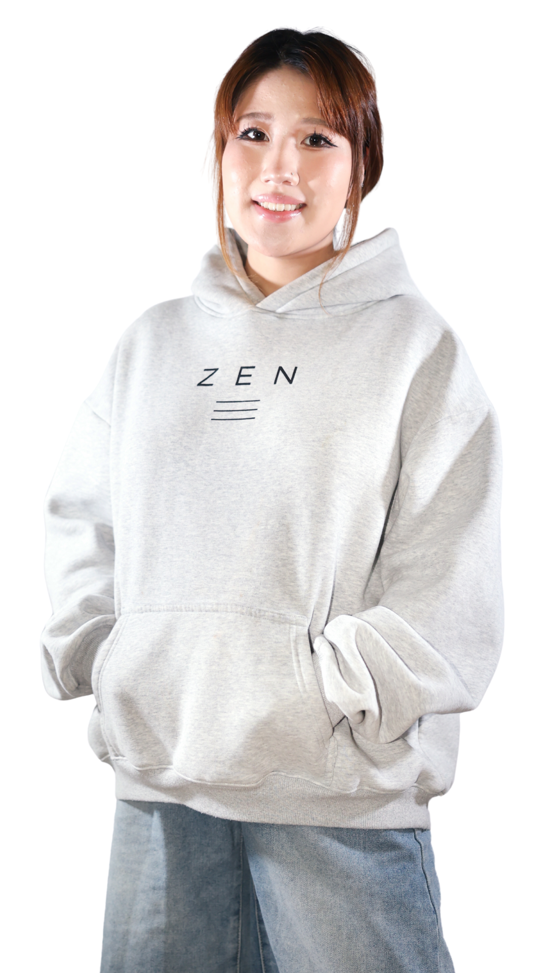Oversized ZEN Hoodie - Grey